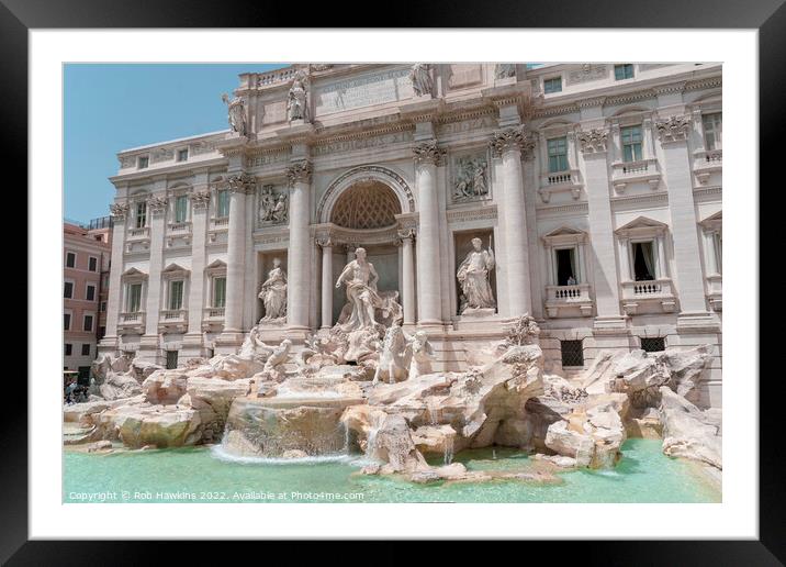 The Trevi Fountain Framed Mounted Print by Rob Hawkins