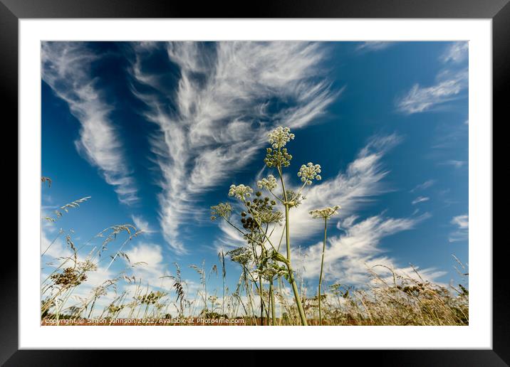 Sky cloud Framed Mounted Print by Simon Johnson