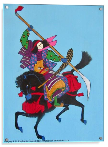 Samurai Warrior Acrylic by Stephanie Moore