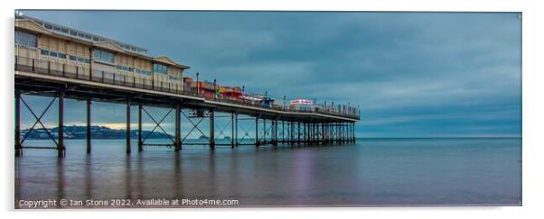Paignton pier panorama  Acrylic by Ian Stone