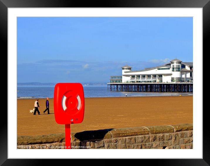 Weston Super Mare, Somerset. Framed Mounted Print by john hill