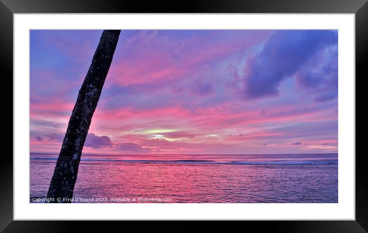 Rarotongan Sunset Framed Mounted Print by Errol D'Souza