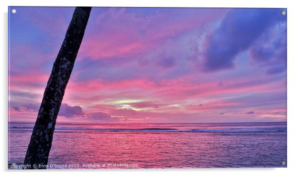 Rarotongan Sunset Acrylic by Errol D'Souza