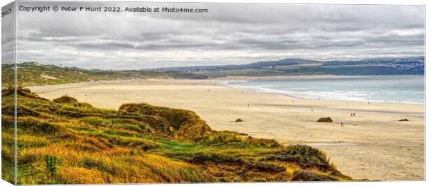 The Amazing Gwithian Towans Beach And Dunes Canvas Print by Peter F Hunt