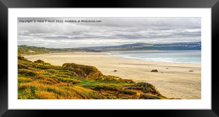 The Amazing Gwithian Towans Beach And Dunes Framed Mounted Print by Peter F Hunt