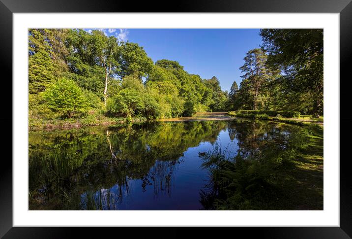 Craig y Nos Country park reflections Framed Mounted Print by Leighton Collins
