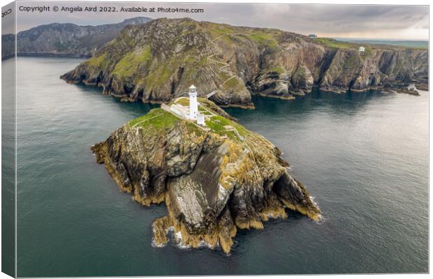 South Stack Lighthouse. Canvas Print by Angela Aird