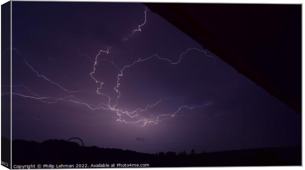 Cloud to Cloud Lightning (2) Canvas Print by Philip Lehman