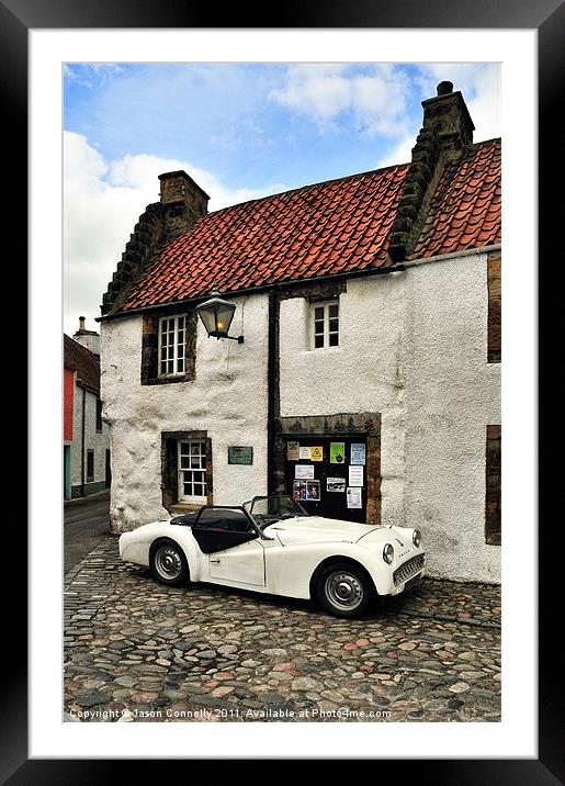 Triumph TR3, Culross, Scotland Framed Mounted Print by Jason Connolly