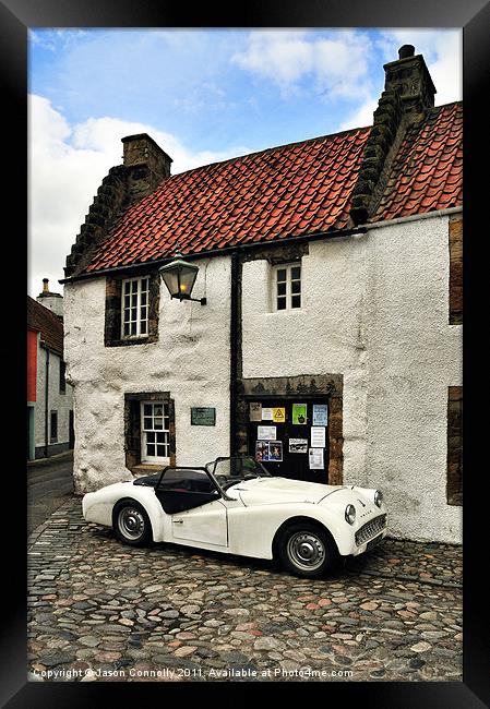 Triumph TR3, Culross, Scotland Framed Print by Jason Connolly