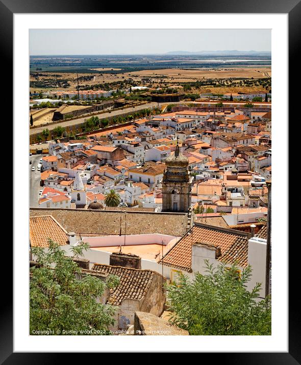 Elvas view Framed Mounted Print by Dudley Wood