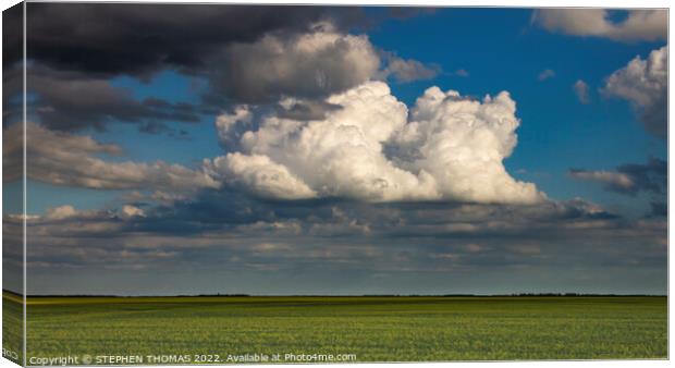 Big Clouds Over Southern Manitoba Canvas Print by STEPHEN THOMAS