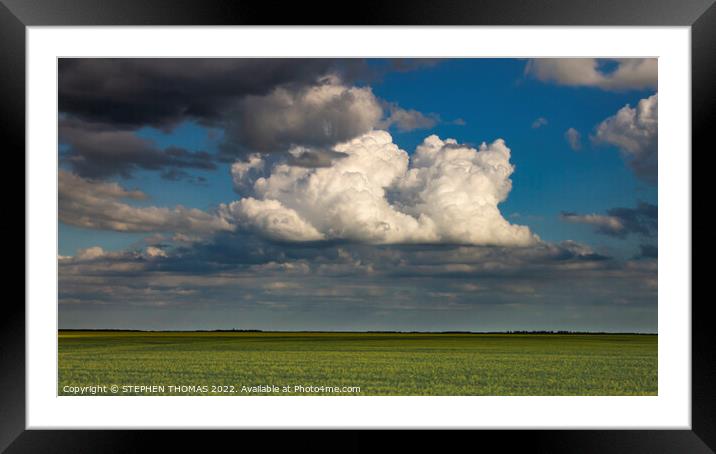Big Clouds Over Southern Manitoba Framed Mounted Print by STEPHEN THOMAS
