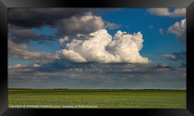 Big Clouds Over Southern Manitoba Framed Print by STEPHEN THOMAS