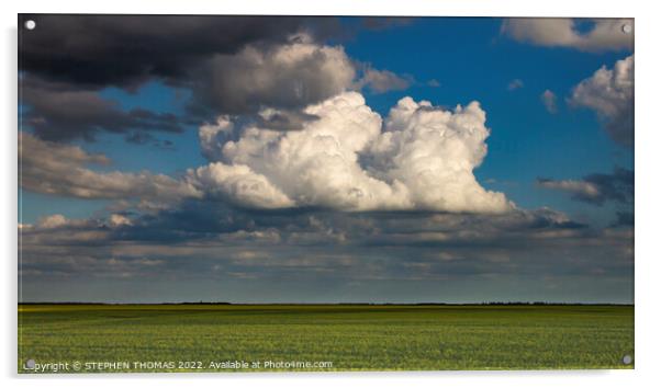 Big Clouds Over Southern Manitoba Acrylic by STEPHEN THOMAS