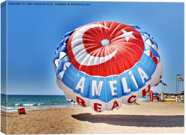 Amelia Beach in Side South Turkey. Canvas Print by Lilian Marshall