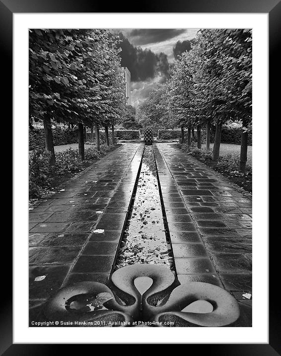Water Feature - Castle Park Bristol Framed Mounted Print by Susie Hawkins
