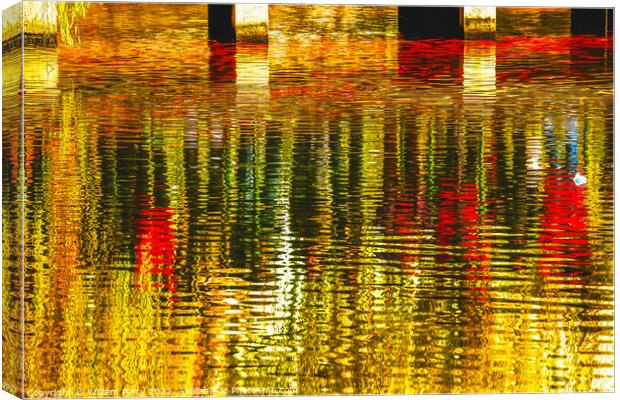 Reflection Abstract West Lake Hangzhou Zhejiang China Canvas Print by William Perry