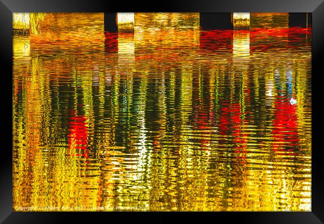 Reflection Abstract West Lake Hangzhou Zhejiang China Framed Print by William Perry
