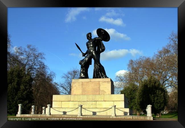 Statue of Achilles in Hyde Park, London. Framed Print by Luigi Petro