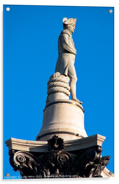 Low angle view of Nelson Column , London, UK. Acrylic by Luigi Petro