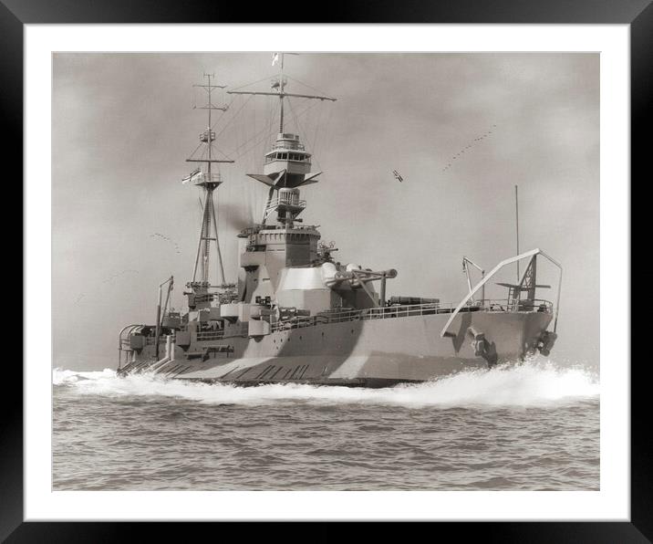 The Monitor HMS Roberts Framed Mounted Print by Simon Westwood
