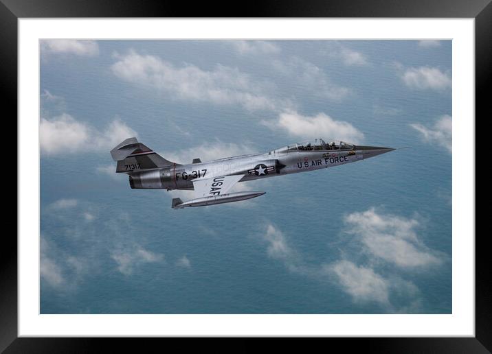 Lockheed TF-104 Starfighter, USAF Framed Mounted Print by Simon Westwood
