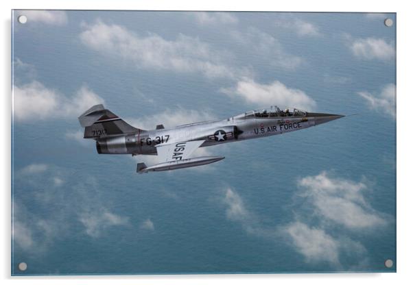 Lockheed TF-104 Starfighter, USAF Acrylic by Simon Westwood