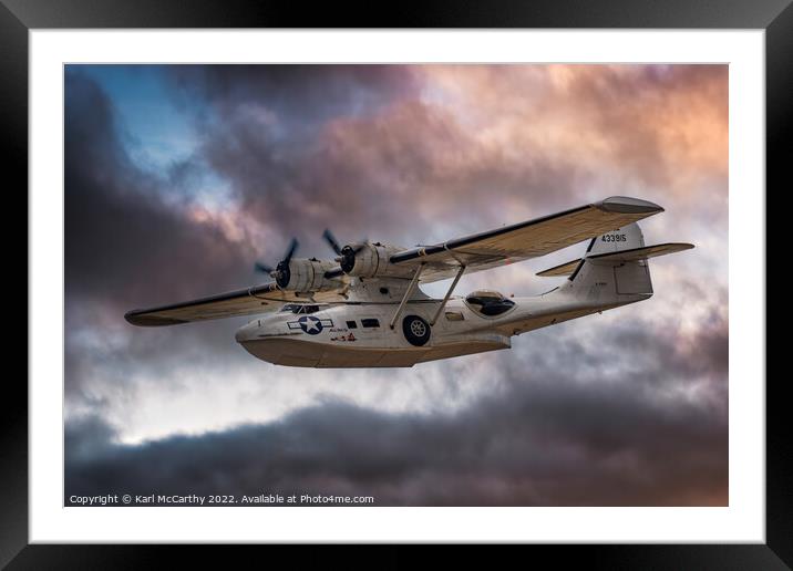 Catalina Flying Boat Framed Mounted Print by Karl McCarthy