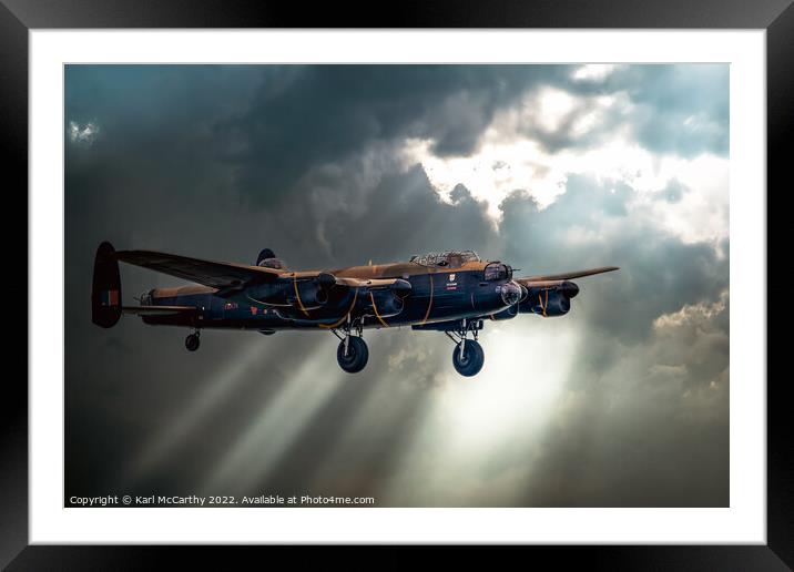 Lancaster Bomber Framed Mounted Print by Karl McCarthy