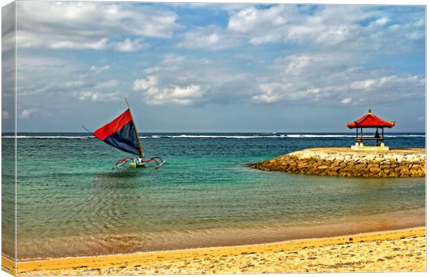 Traditional Balinese fishing boat Canvas Print by Kevin Hellon