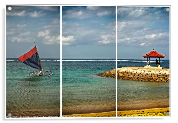 Traditional Balinese fishing boat Acrylic by Kevin Hellon