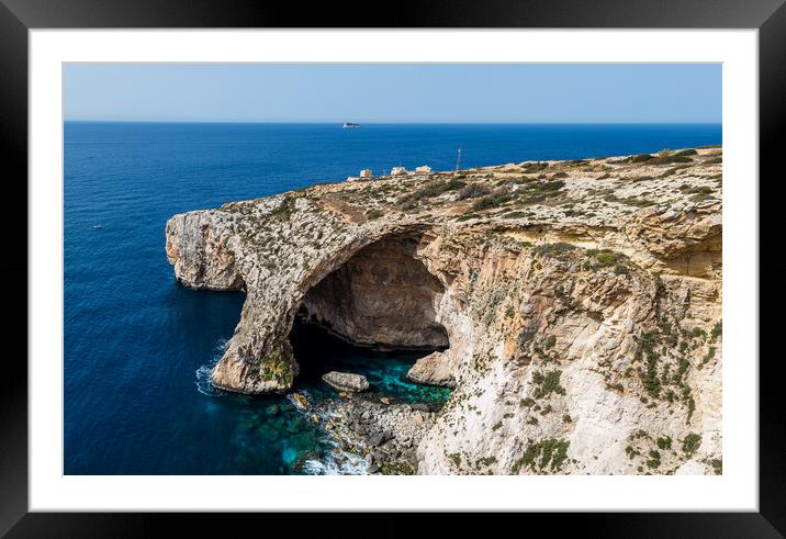 Blue Grotto cavern Framed Mounted Print by Jason Wells