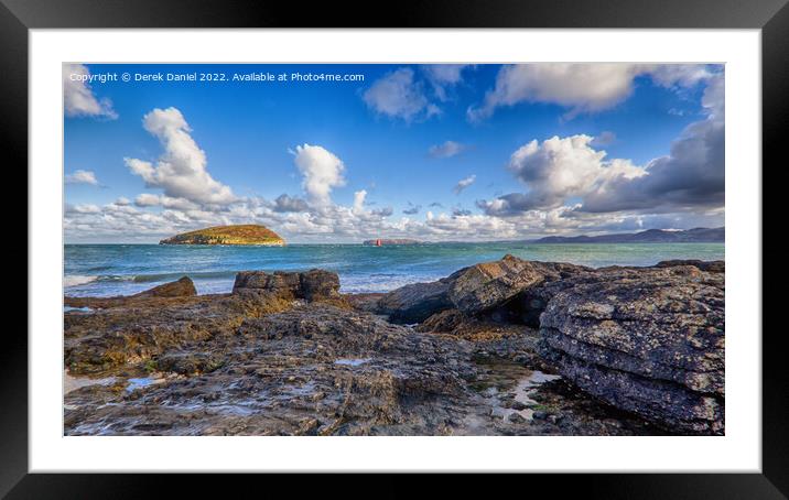 Penmon Coastline Framed Mounted Print by Derek Daniel