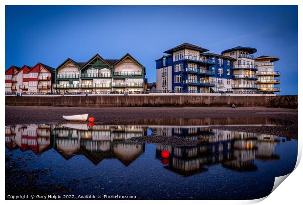 Exmouth harbour reflections Print by Gary Holpin