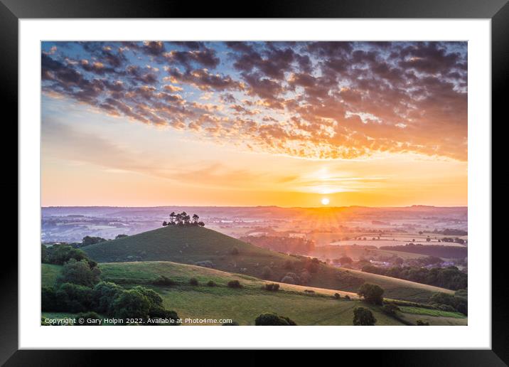 Dorset solstice sunrise Framed Mounted Print by Gary Holpin