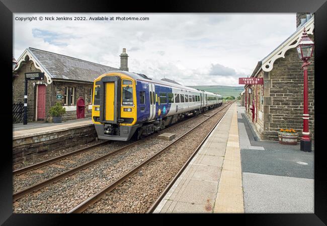 Garsdale Railway Station and Locomotive Cumbria Framed Print by Nick Jenkins