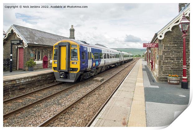 Garsdale Railway Station and Locomotive Cumbria Print by Nick Jenkins