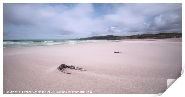 On the beach at Sandwood Bay Print by George Robertson