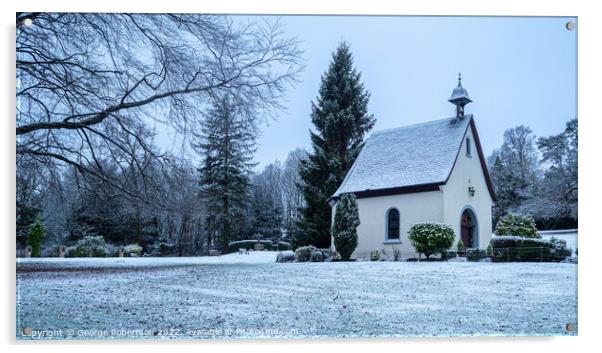 Winter at Schoenstatt Shrine Acrylic by George Robertson