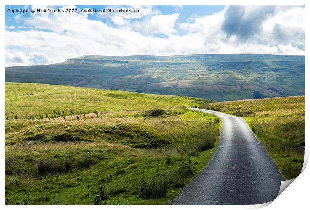 Mallerstang Edge from Tommy Road Cumbria Print by Nick Jenkins