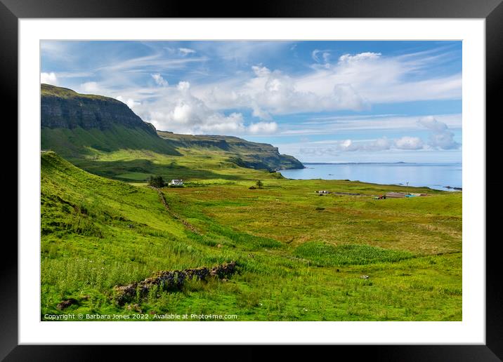 Balmeanach View in Summer Isle of Mull Scotland Framed Mounted Print by Barbara Jones
