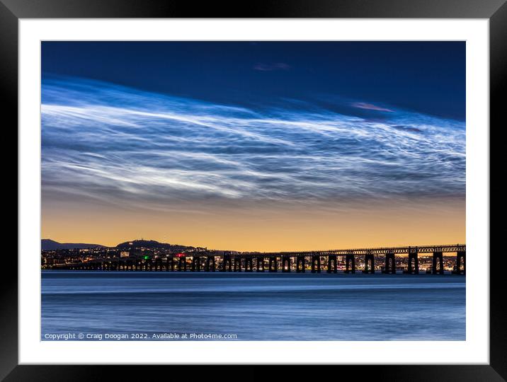 Dundee City Noctilucent Clouds Framed Mounted Print by Craig Doogan