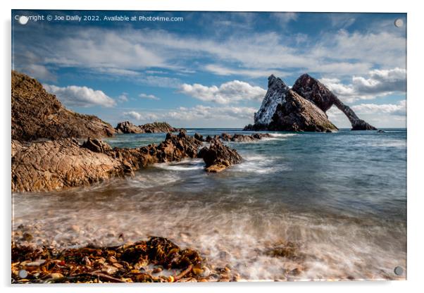 Bow Fiddle Rock, Portknockie, Moray Scotland Acrylic by Joe Dailly
