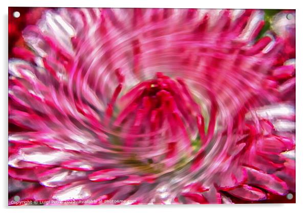 Abstract blurred close-up of a flower. Acrylic by Luigi Petro