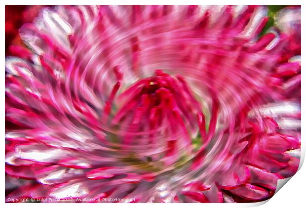 Abstract blurred close-up of a flower. Print by Luigi Petro