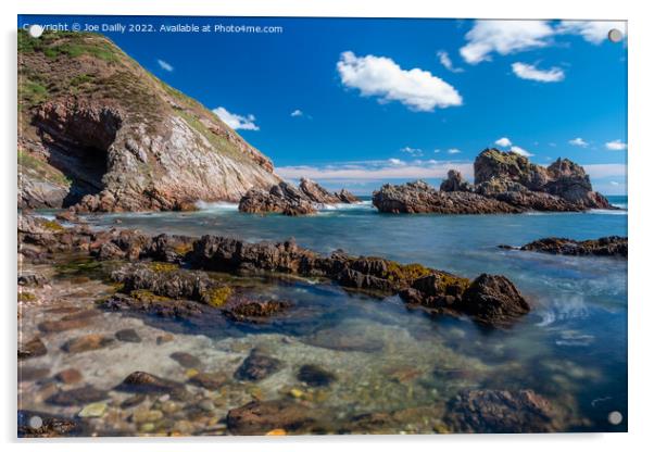 Seascape, Portknockie, Scotland Acrylic by Joe Dailly