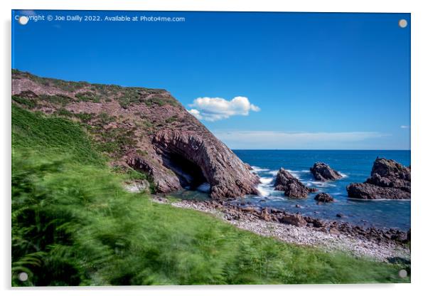 Seascape, Portknockie, Scotland Acrylic by Joe Dailly