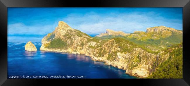 Panoramic of Cape Formentor - CR2204-7440-ABS Framed Print by Jordi Carrio