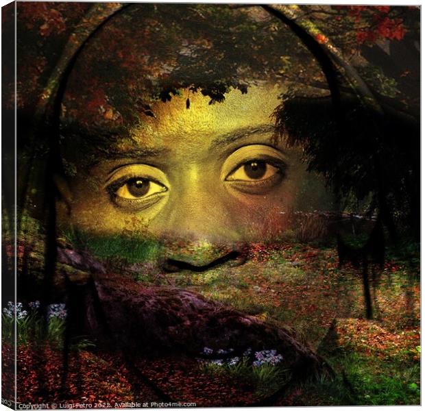 Deep in the forest is me staring at you. Canvas Print by Luigi Petro